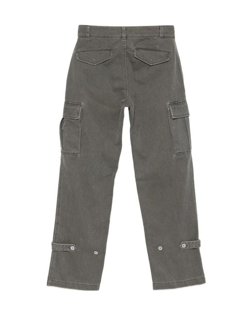 Aspesi Gray Cargo-Pocket Trousers for men
