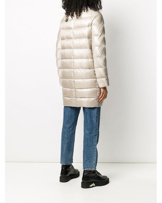 Herno White Padded High-Neck Coat for men