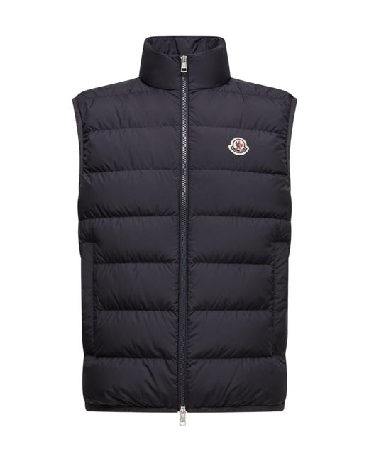 Moncler Blue Contrin Logo Patch Sleeveless Vest for men