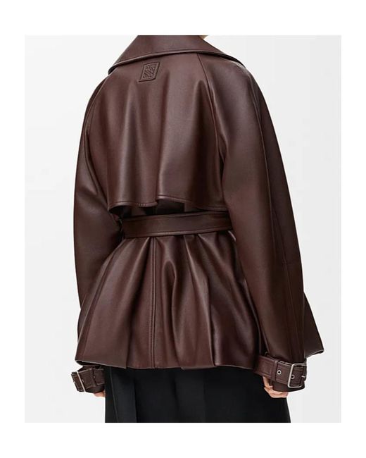 Loewe Brown Balloon Leather Jacket