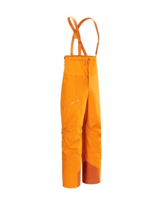 Arc'teryx Orange Rush Bib Pant Ski Bib Pants for men