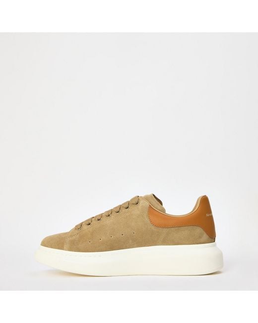 McQueen Brown Oversized Leather Trainers for men