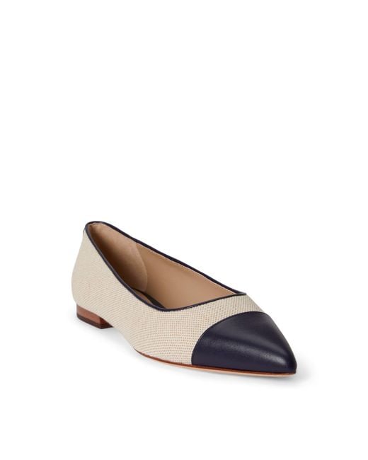 Ralph Lauren Brown Solid Color Ballet Pumps