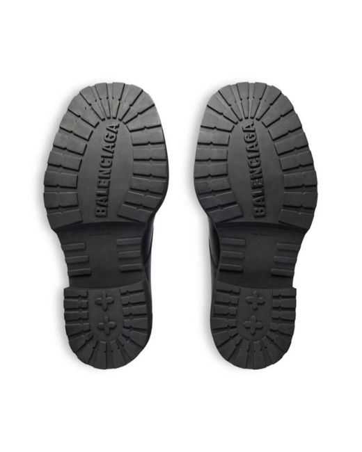 Balenciaga Black Venom Derby Lace-Up Shoes for men