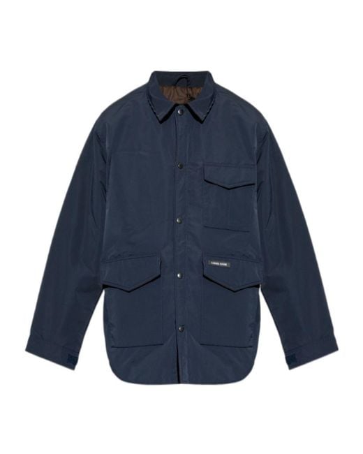 Canada Goose Blue Long-Sleeve Shirt Jacket for men