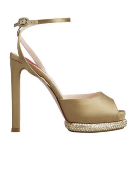 Roger Vivier Metallic Viv' Choc Platform Sandals