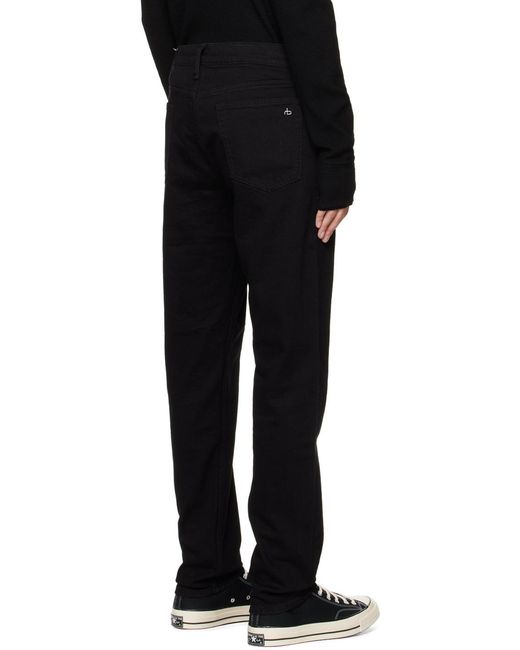 Rag & Bone Black Belt-Loop Jeans for men