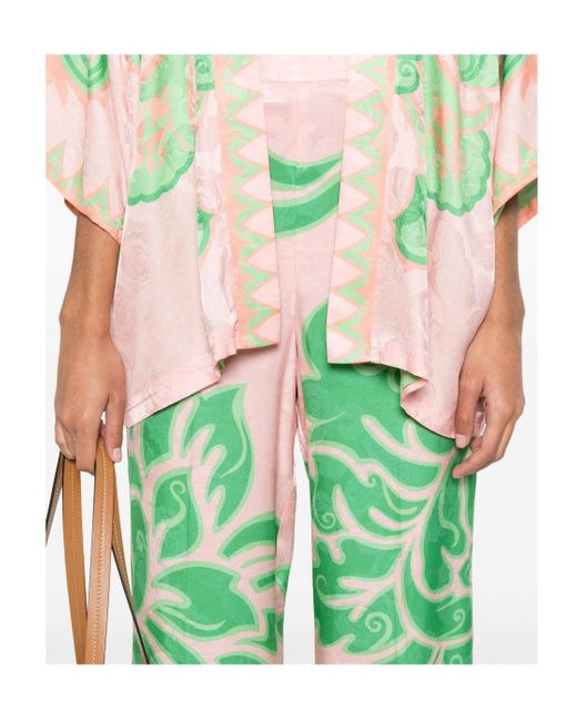 Etro Green Wide Trousers