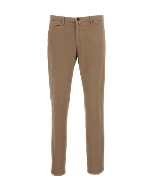 Briglia 1949 Gray Casual Trousers With Belt Loops for men