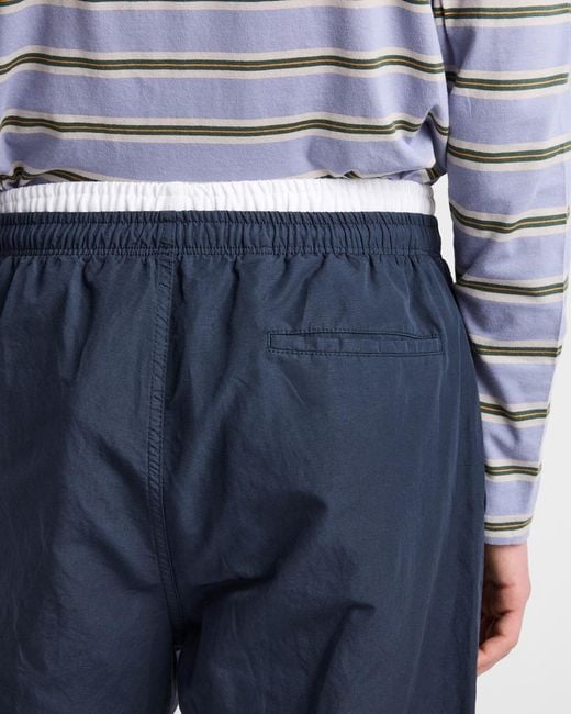 Prada Blue Linen Blend Pants for men