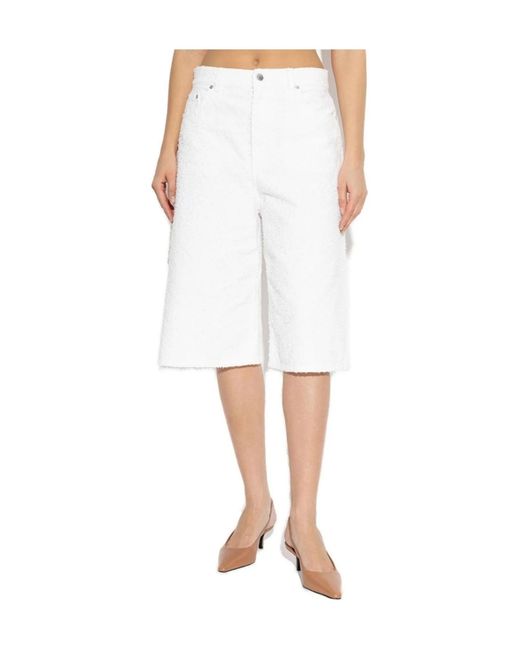Stella McCartney White Denim Shorts