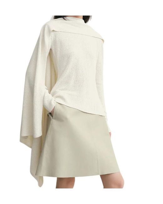 Totême White Totême Layered Cape Knit Jumper