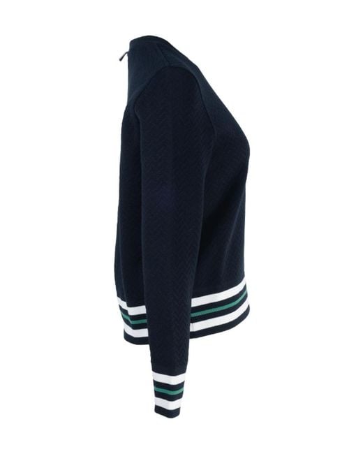 Thom Browne Blue Cricket Stripe Trim Sweatshirt