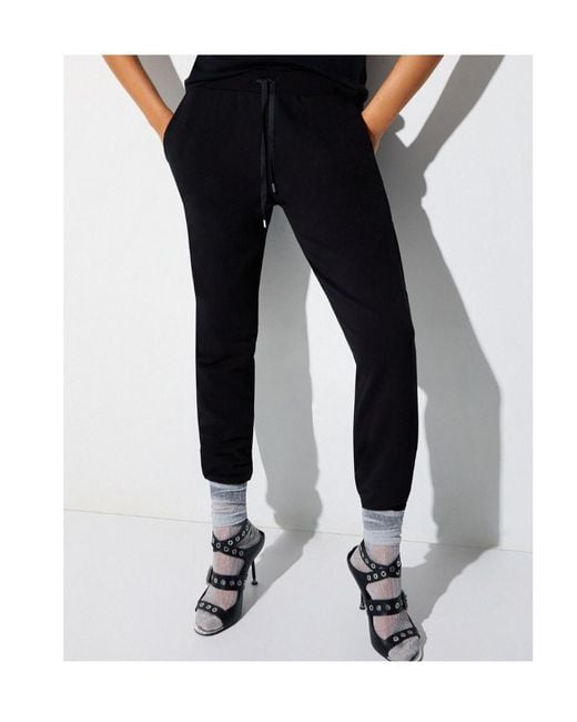 Liu Jo Black Elasticated Fleece Track Pants