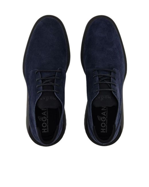 Hogan Blue Desert Lace-Up Brogue Shoes for men