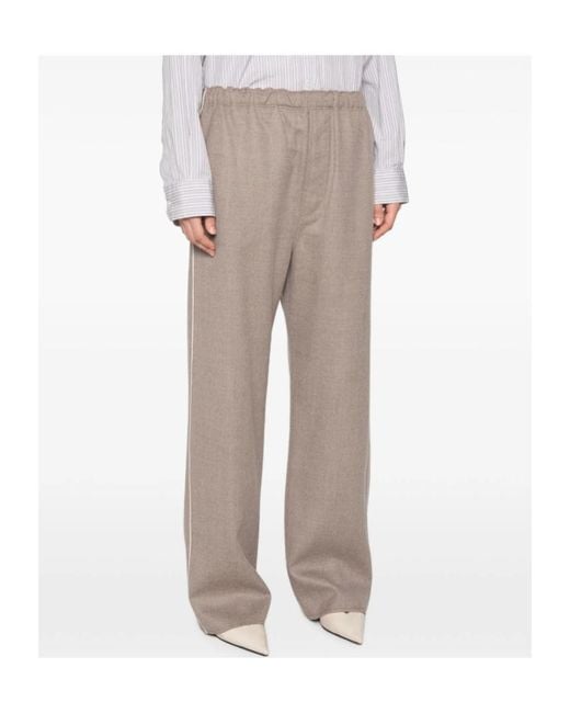 Carven Gray Elastic Waist Casual Pants