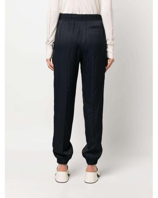 Jil Sander Blue Drawstring Track Pants
