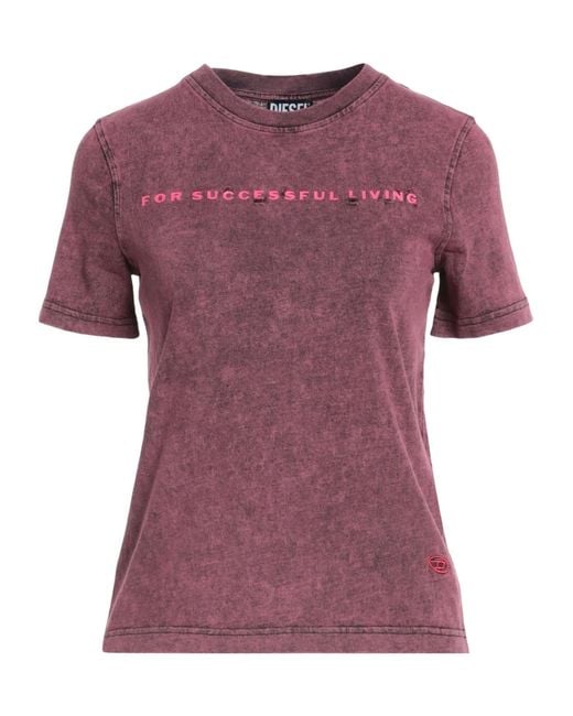 DIESEL Purple Casual Printed T-Shirt
