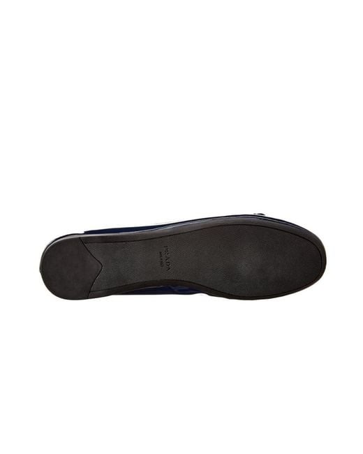 Prada Blue Logo Flats