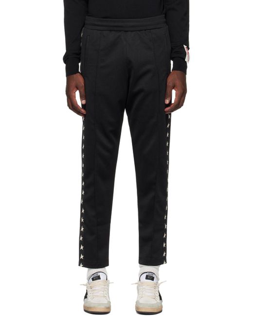 Golden Goose Deluxe Brand Black Logo Star Pattern Sweatpants for men