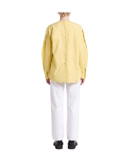 Max Mara Yellow Plain Colour Tops