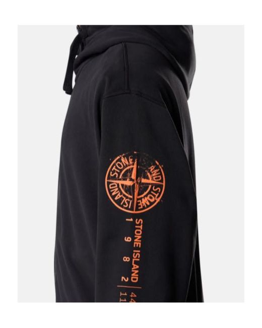 Stone Island Blue Oversized-Fit Zip-Up Sweatshirt With 'Vertical Placement' Print for men