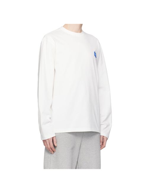 Adererror White Sig; Trs Tag 01 Ls T-Shirt for men