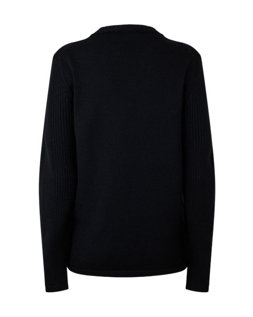 Prada Black Crewneck Wool Sweater for men