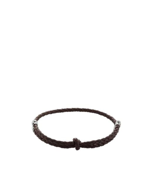 Bottega Veneta White Leather Bracelet for men