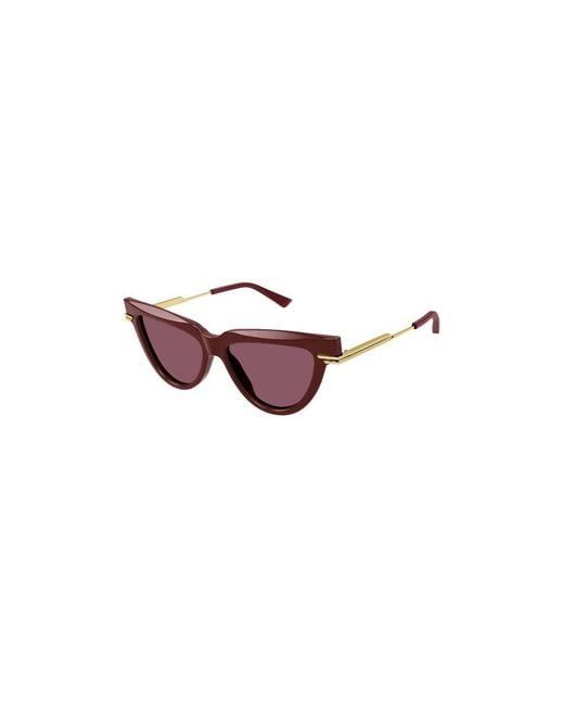Bottega Veneta Pink Eyewear Cat Eye Frame Sunglasses