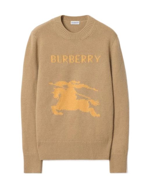 Burberry Natural Logo Detailed Knitted Jumper