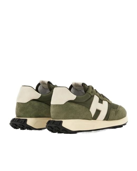 Hogan Green H601 Lace-Up Sneakers for men