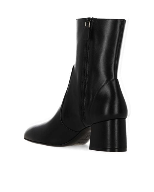 Stuart Weitzman Black Round Toe Ankle Boots