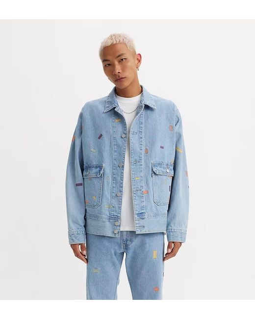 Levi's Blue Utility Denim Trucker Jacket for men