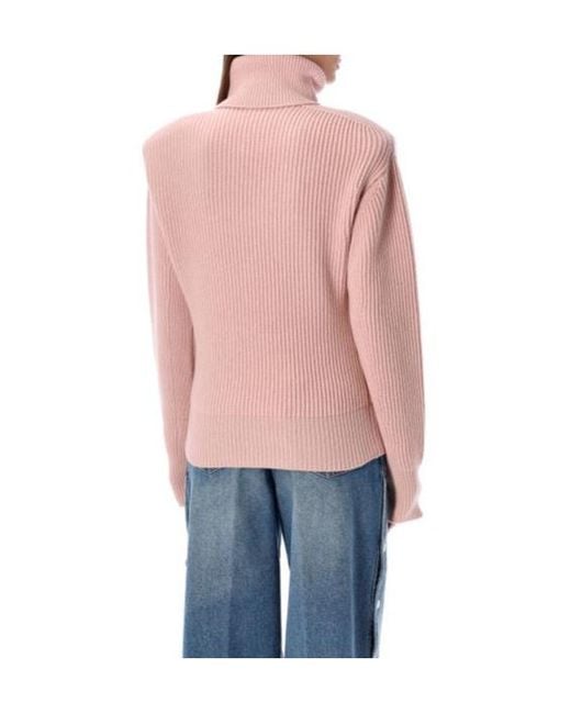 Stella McCartney Blue Long-Sleeved Turtleneck Jumper