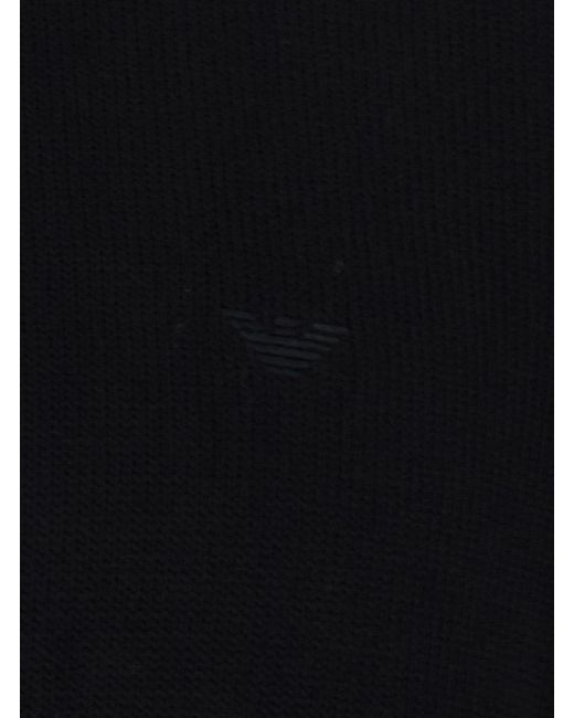 Emporio Armani Blue Long-Sleeve Half-Zip Pullover for men