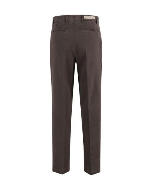 Briglia 1949 Gray Casual Trousers With Belt Loops