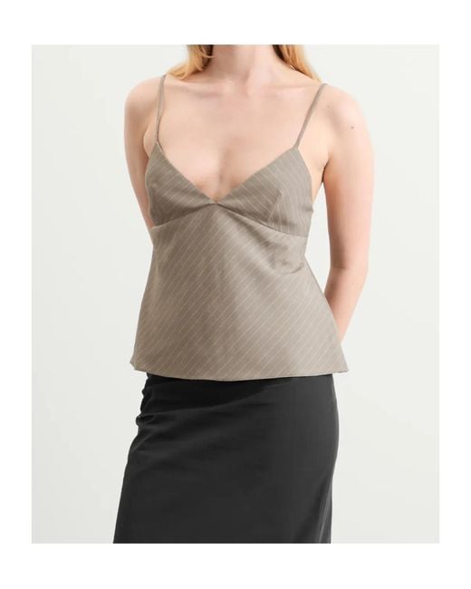 St. Agni Brown Pinstripe Vest