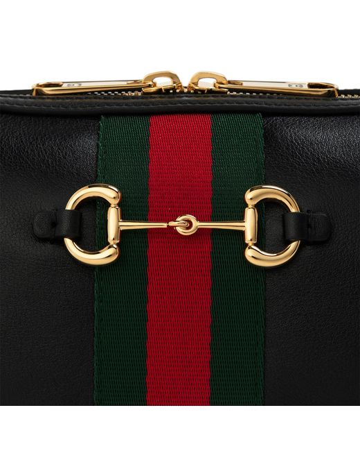 Gucci Black Grainedleather Barrel Bag
