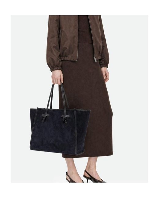 Gianni Chiarini Blue Marcella Shopping Bag