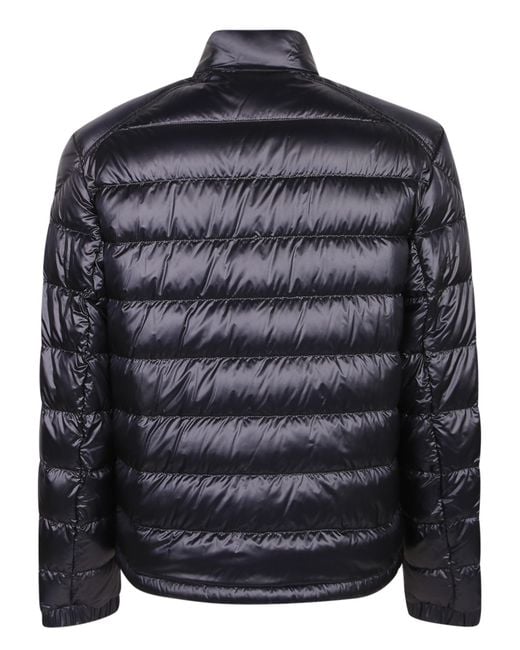 Moncler Blue Selves Button-Up Short Padded Jacket for men