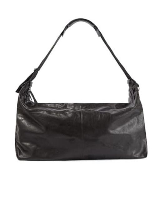 Lemaire Black Berlingot 72H Leather Duffel Bag for men