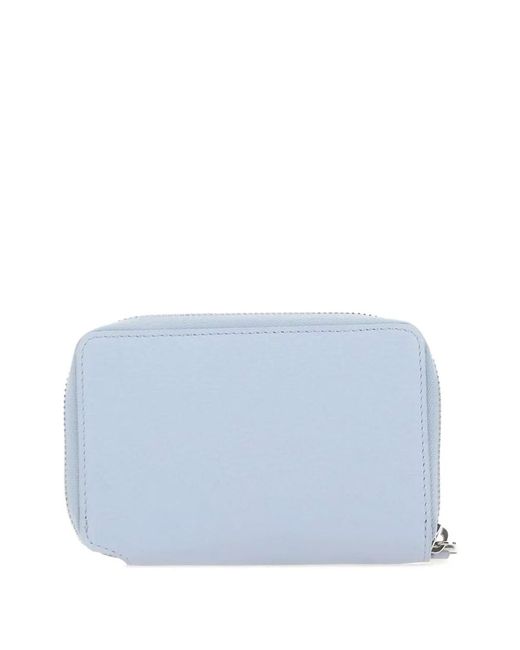 Gianni Chiarini Blue Zip-Around Compact Wallet