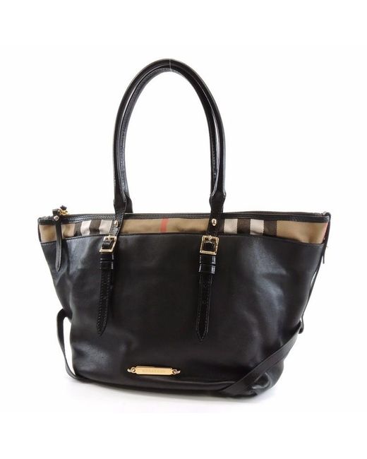 Burberry Black Checkered Handbag