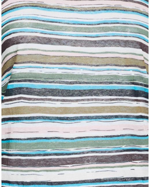 Max Mara Blue Striped Boat-Neck Knit Top