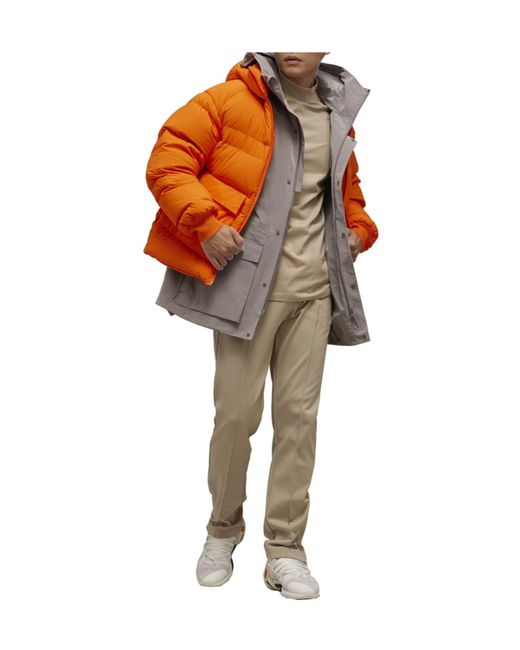 Y-3 Orange Classic Down Jacket for men