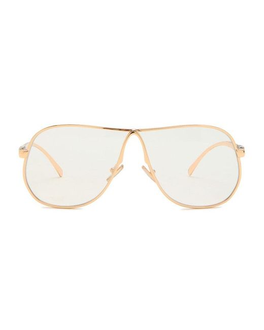 Miu Miu White Aviator-Style Optical Glasses