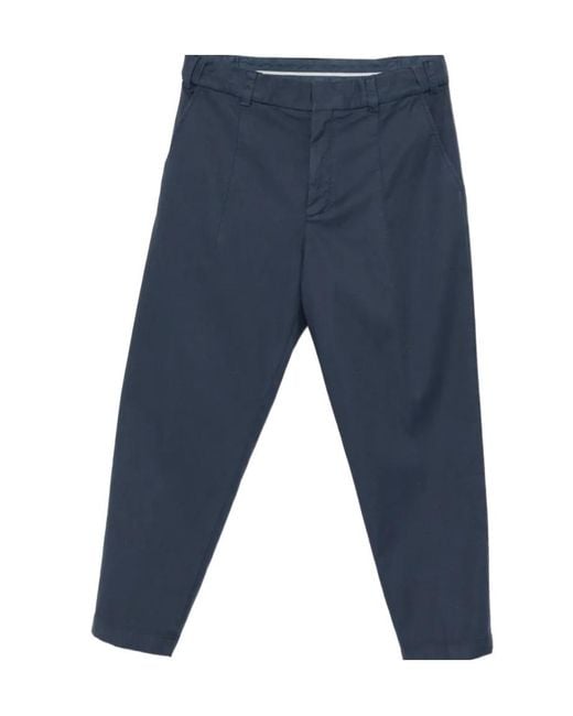 Eleventy Blue Elasticated-Waist Trousers for men