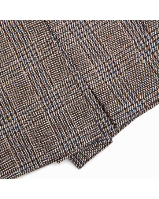 Self-Portrait Gray Check Mini Skirt