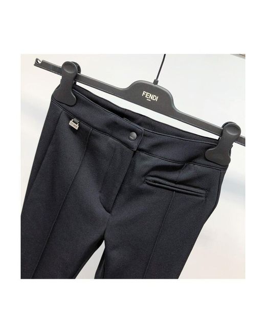 Fendi Blue Elastic Strap Feet Leggings for men
